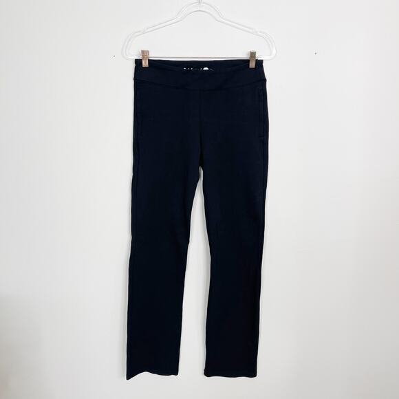 Betabrand Dress Pant Yoga Pants Black Medium Boot Cut Classic Zip Pocket Stretch - Picture 1 of 11